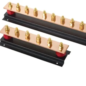 Barre d'équipotentialité en cuivre pour mise à la terre.